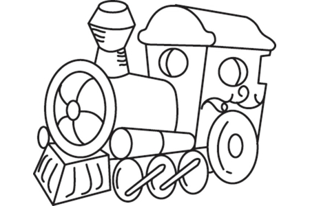 Coloriage Train 03 – 10doigts.fr